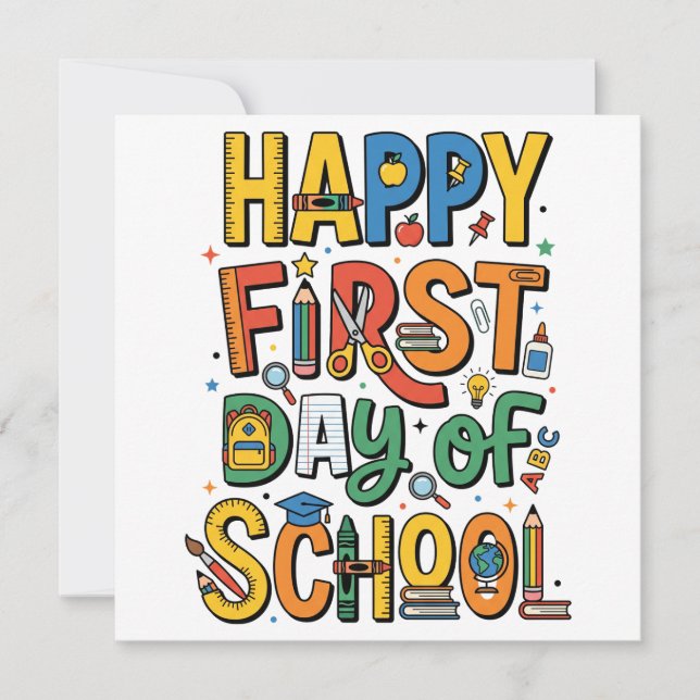 Feliz Primer Día de Escuela | De Vuelta a la Escue (Anverso)