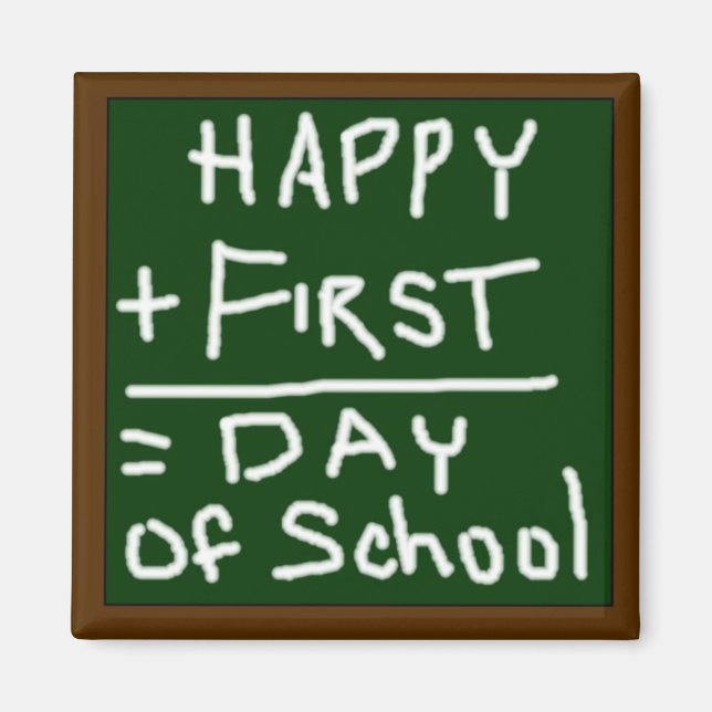 Feliz primer día de la escuela imán (Frente)