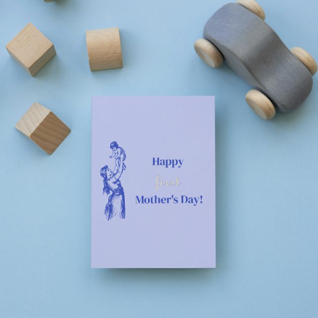 Feliz primer Día de la Madre - ¡Es un niño! Azul (Subido por el creador)