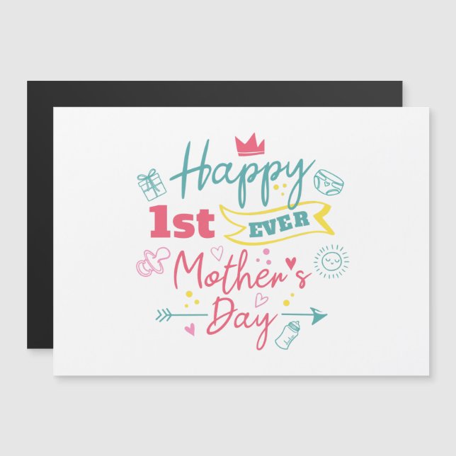 Feliz primer Día de la Madre para la hija (Anverso/Reverso)