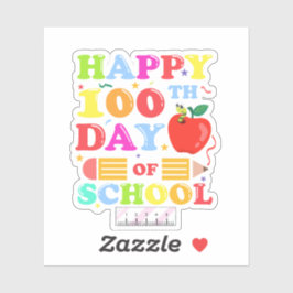 Feliz primer día de Pegatina escolar