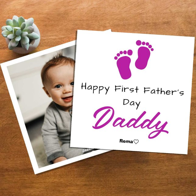 Feliz Primer Día del Padre – Tarjeta de Foto Perso (Subido por el creador)