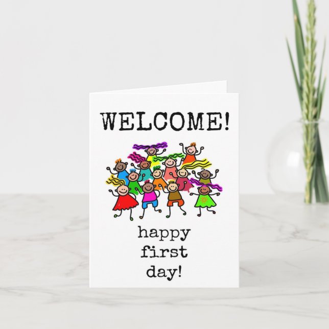 Feliz primer día, nueva tarjeta de empleado (Anverso)