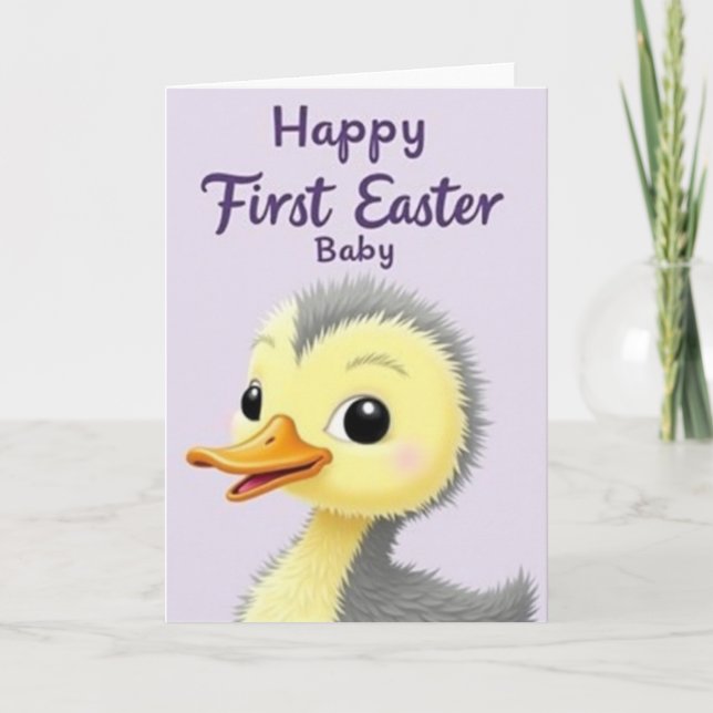 Feliz Primer Pascua Tarjeta de Bebé (Anverso)