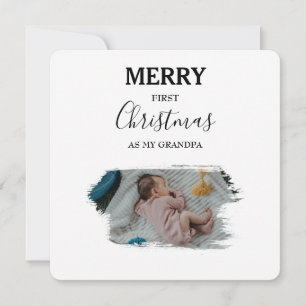 Feliz Primera Navidad, mi abuelo, dos fotos de beb