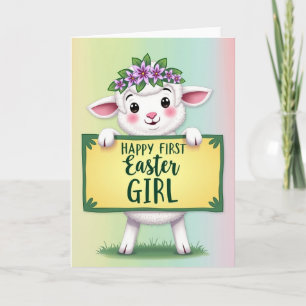 Feliz Primera Pascua Tarjeta para Niña