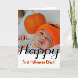 Feliz primera tarjeta de personalizado de Hallowee