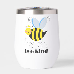 Feliz princesa de abejas con corona y lema Bee Kin