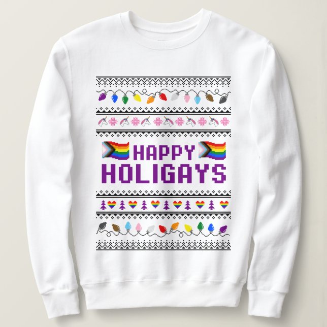 Feliz progreso de los holigays Orgullo de suéter f (Anverso del diseño)