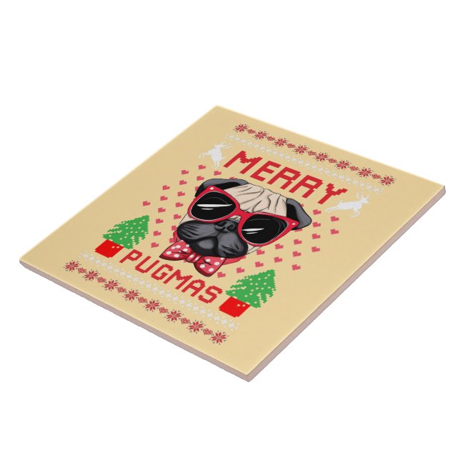 ¡Feliz Pugmas! Baldosa (Lado)