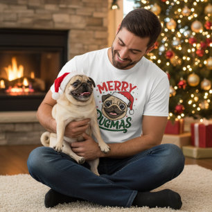 Feliz Pugmas divertido camiseta de Navidad para ho
