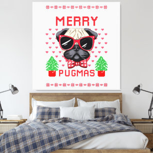¡Feliz Pugmas! lienzo