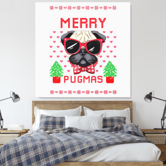 ¡Feliz Pugmas! lienzo