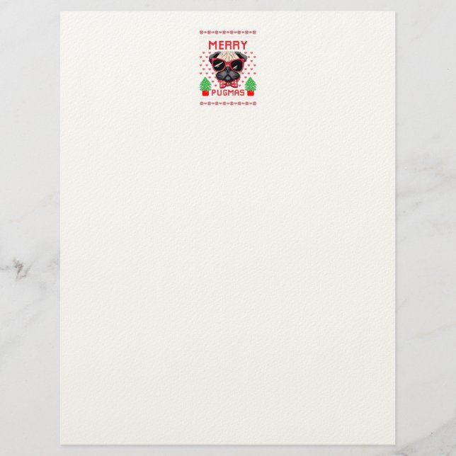 ¡Feliz Pugmas! Membrete (Anverso)
