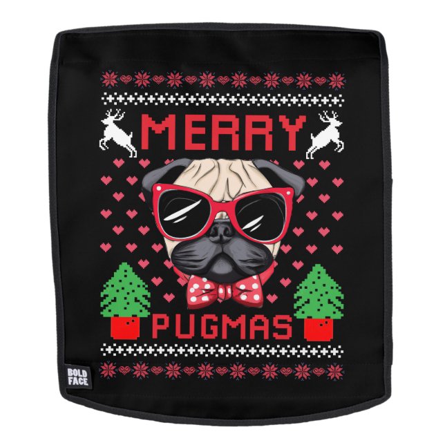 ¡Feliz Pugmas! Mochila #3 Cara (Cara extraíble)
