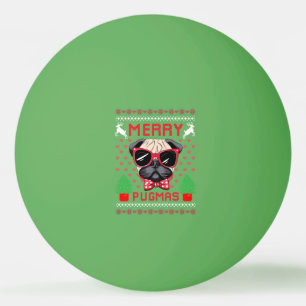 ¡Feliz Pugmas! pelotas de ping pong