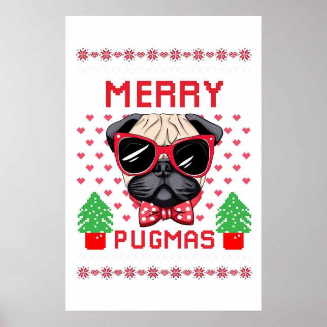 ¡Feliz Pugmas! Póster (Frente)