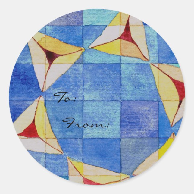 Feliz Purim a/desde etiqueta (Anverso)