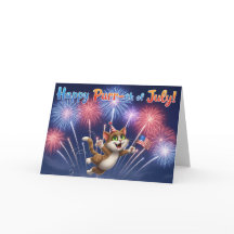 ¡Feliz Purr-th de julio! - Tarjeta de saludo para