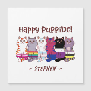 Feliz Purride - gatos del orgullo LGBTQ