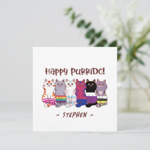 Feliz Purride - gatos del orgullo LGBTQ
