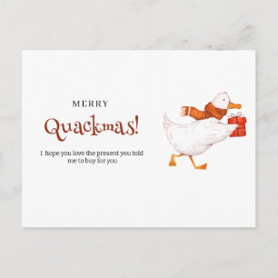 ¡Feliz Quackmas! Tarjeta de Navidad de Pato Divert