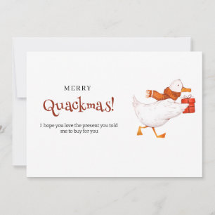 ¡Feliz Quackmas! Tarjeta divertida de Navidades de