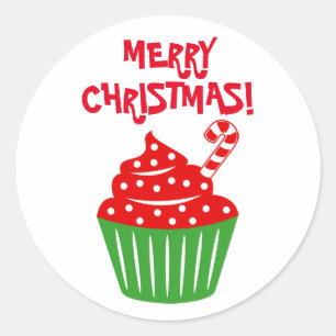 Feliz quequito navideño pegatinas y sello para sob