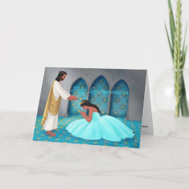 "Feliz Quinceañera". Tarjeta mediana