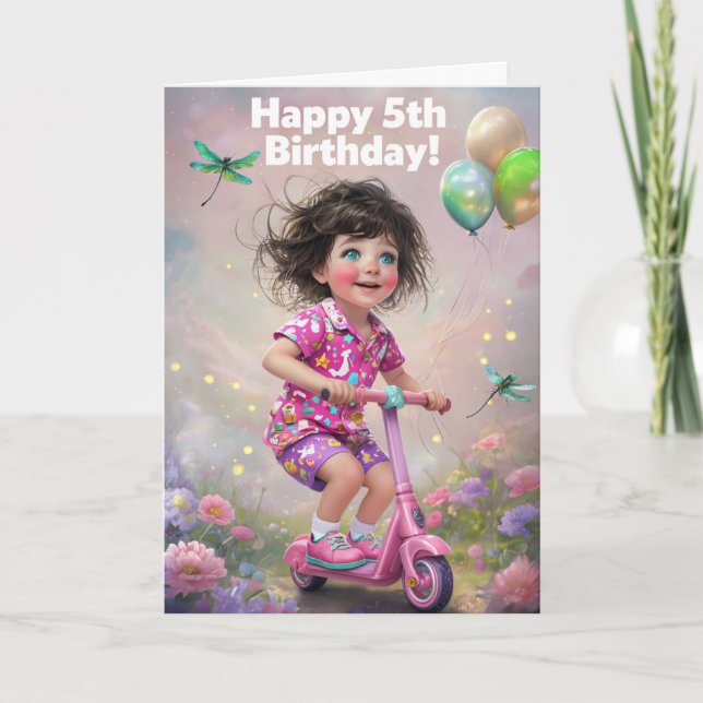 Feliz quinto cumpleaños, tarjeta (Anverso)