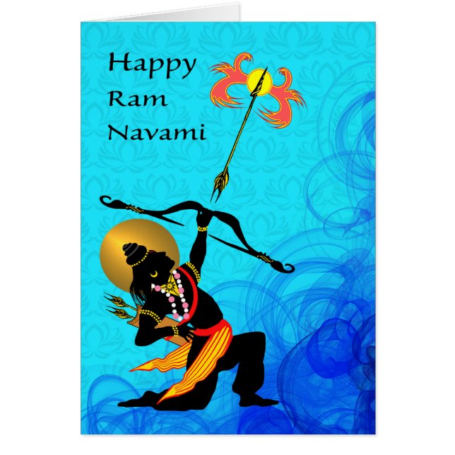 Feliz Ram Navami, Lord Rama con flor (Frente)