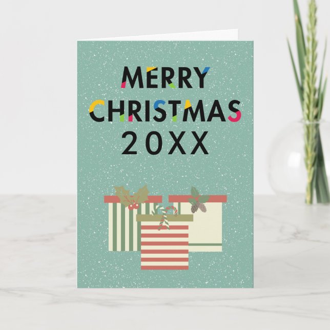 Feliz regalo de Navidad Cajas de Navidad Wreath (Anverso)