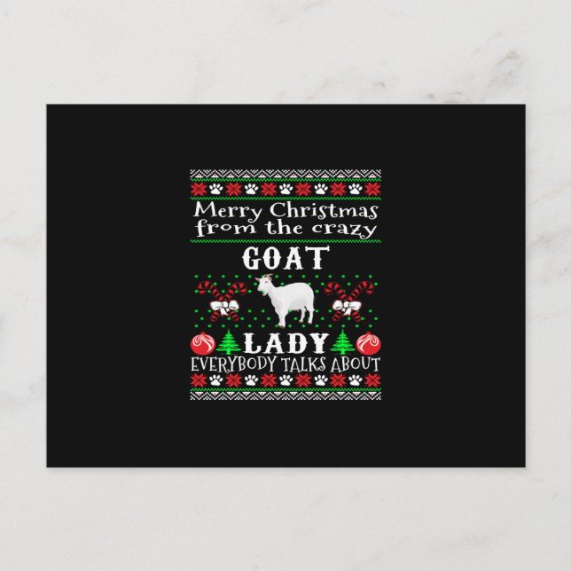 Feliz Regalo de Navidad de Cabra Lady Ugly (Anverso)