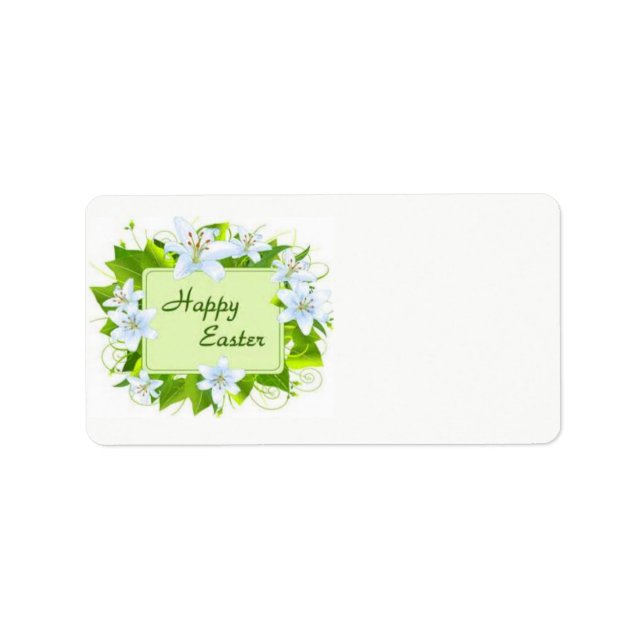 Feliz regalo de Pascua y etiqueta de dirección (Frente)