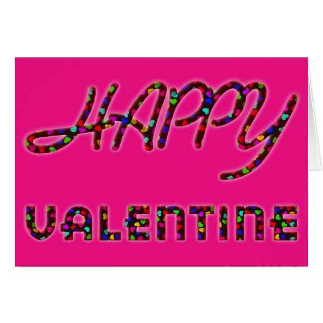 Feliz regalo gracioso a Valentine Hearts Typograph (Anverso (Horizontal))