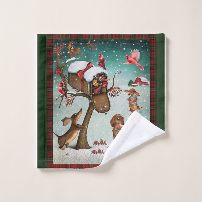 Feliz regalo para los amantes del perro Dachshund (Toallita)