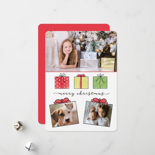 Feliz Regalos de Navidad 3 fotos Fiesta (Anverso/Reverso In Situ)