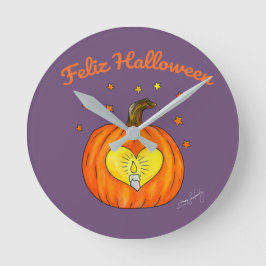 Feliz reloj de pared de Halloween