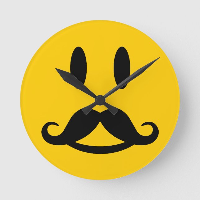 Feliz reloj de pared de Mustache (Anverso)