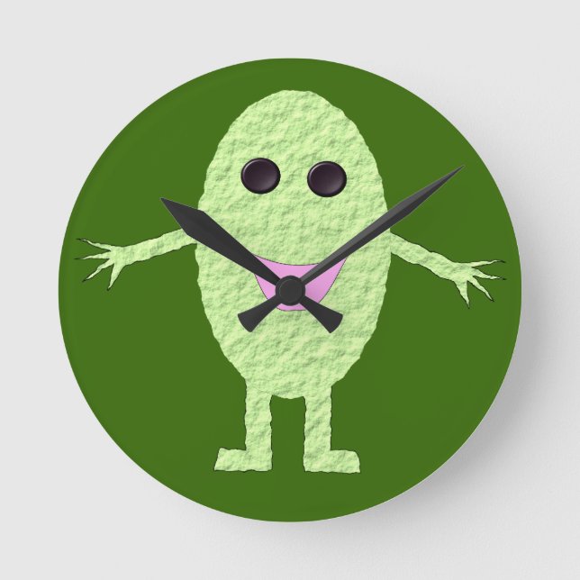 Feliz reloj de pared de uva verde (Anverso)