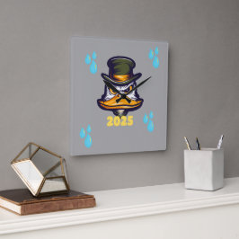 feliz reloj de pared del año 2025