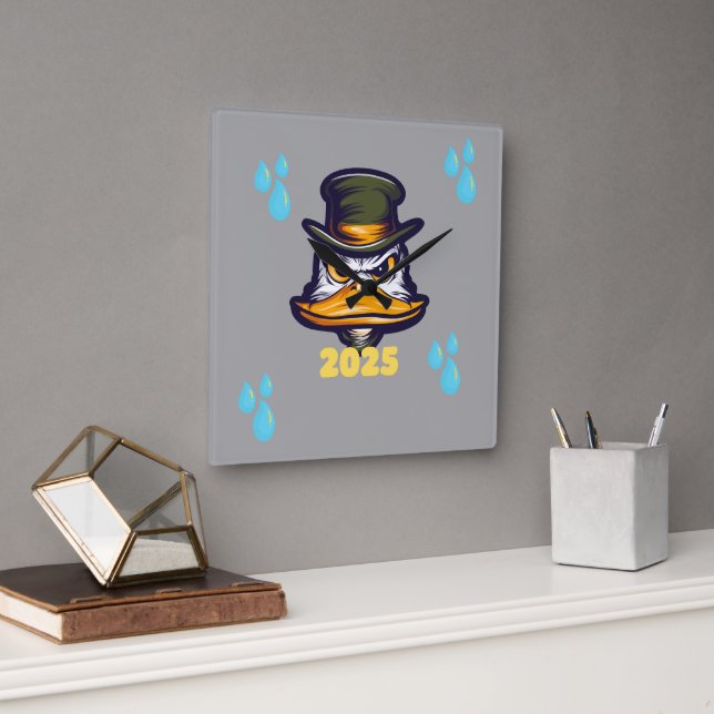 feliz reloj de pared del año 2025 (Oficina)