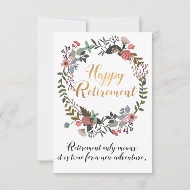 Feliz retiro Felicitaciones Deseos Regalo (Anverso)