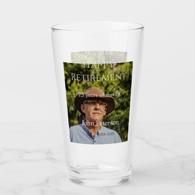 Feliz retiro foto nombre años de servicio (Anverso)