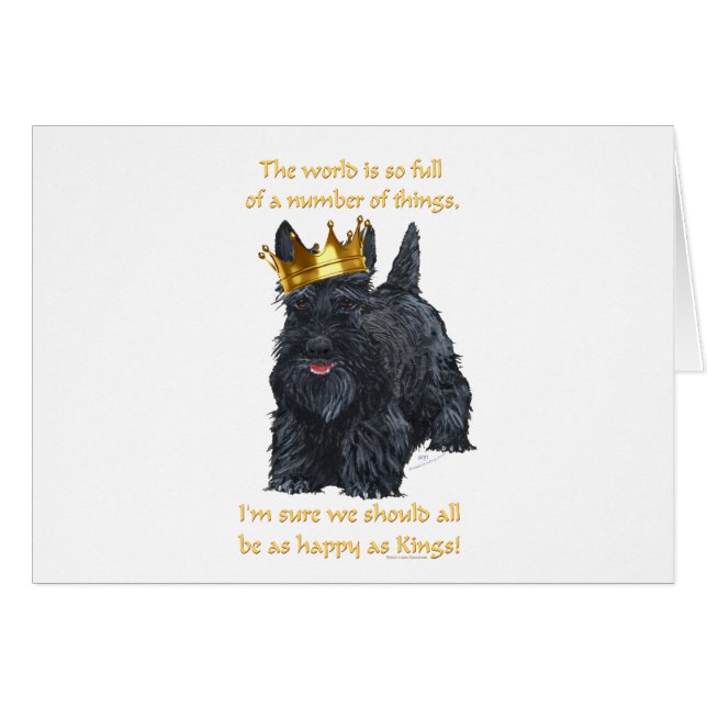 Feliz Rey Scottish Terrier (Anverso (Horizontal))
