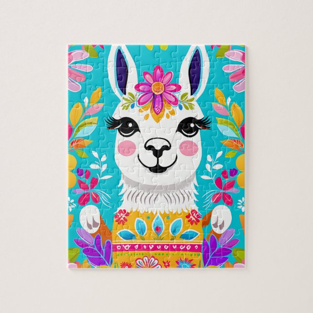 Feliz rompecabezas floral llamada jigsaw (Vertical)