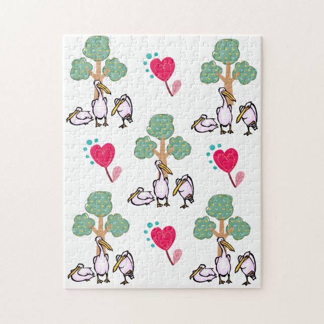 Feliz rompecabezas navideño Navidades Pelicans (Vertical)