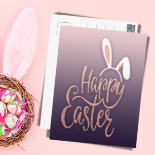 Feliz Rosa de Pascua con tarjeta de vacaciones Pur