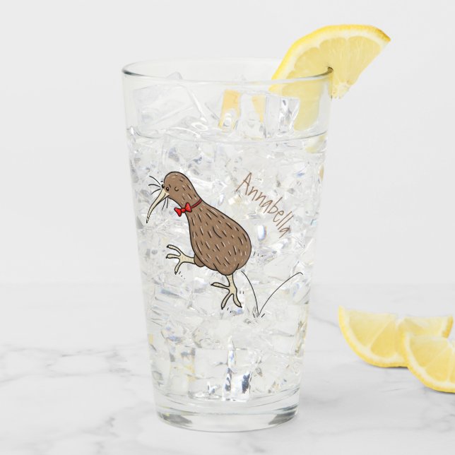 Feliz salto kiwi con diseño de personalizado de co (Reverso (hielo))