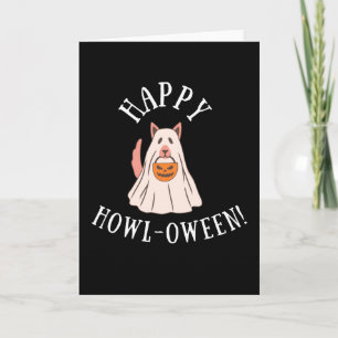 Feliz Saludo de Aullido de Halloween – Tarjeta Div